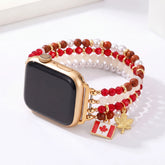 Bracelet extensible Apple Watch en perle d'érable du Canada