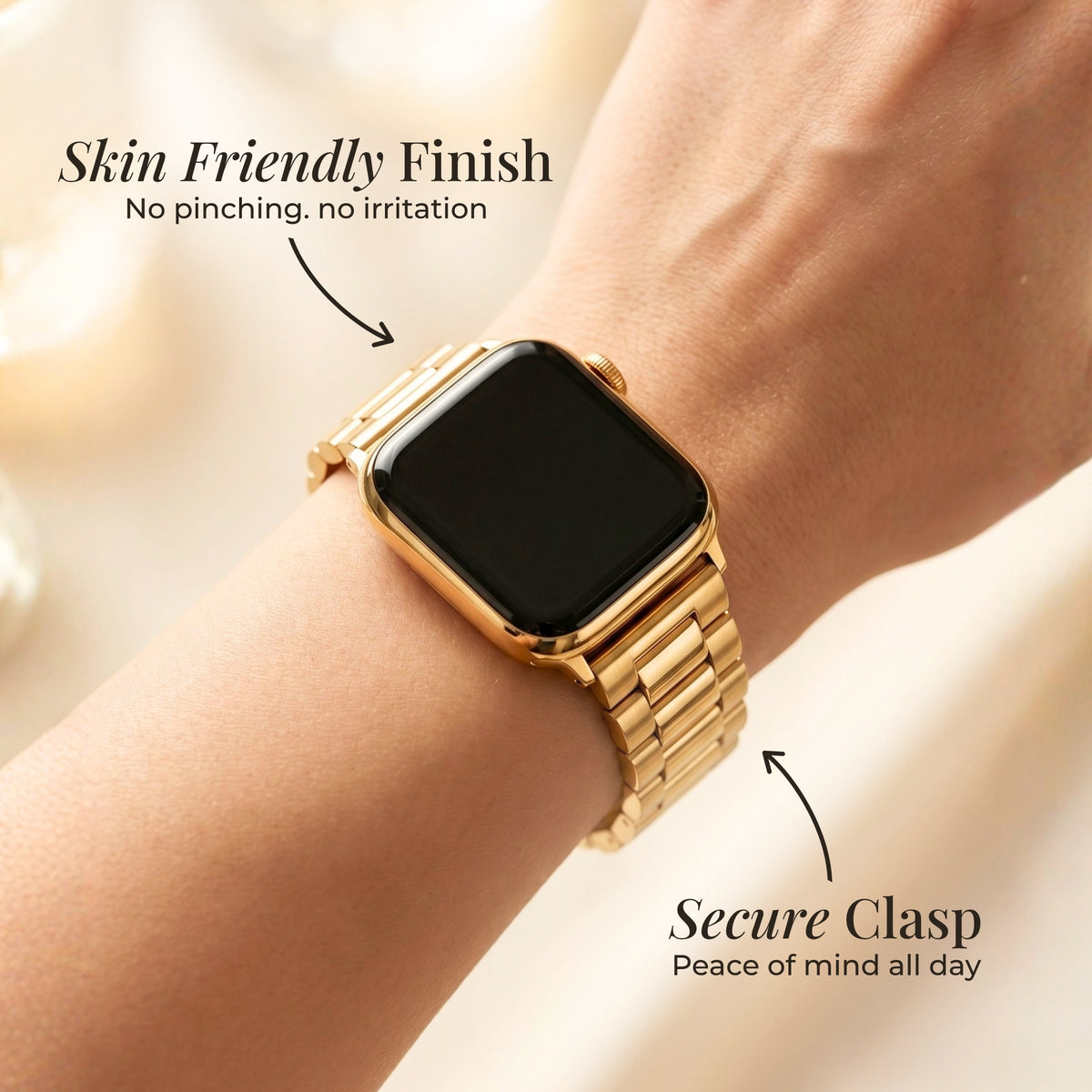 Bracelet Apple Watch classique en or de luxe