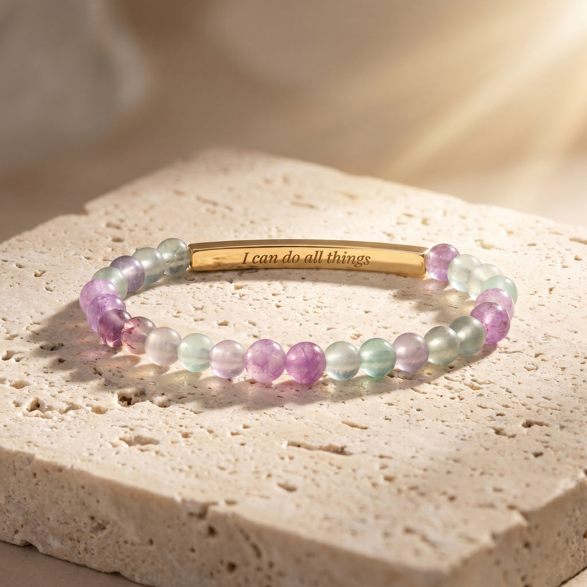 Geheimnisvolle Lavendelstein-Armband