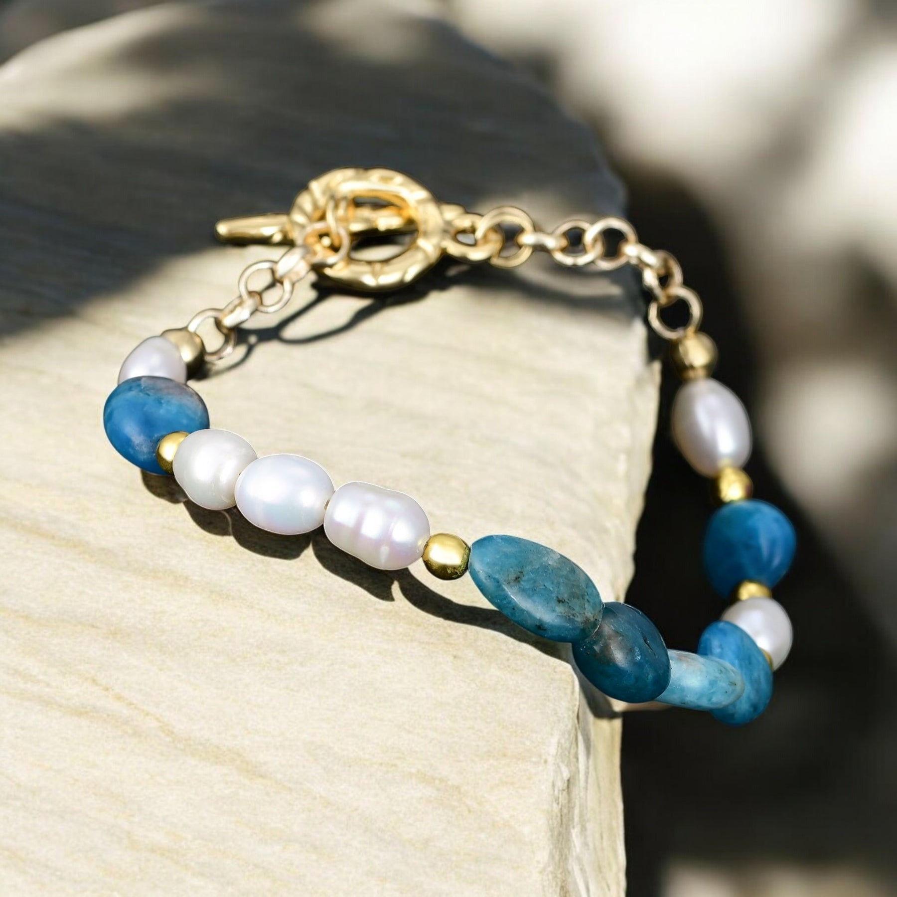 Bracelet Apatite Bonheur en Bord de Mer