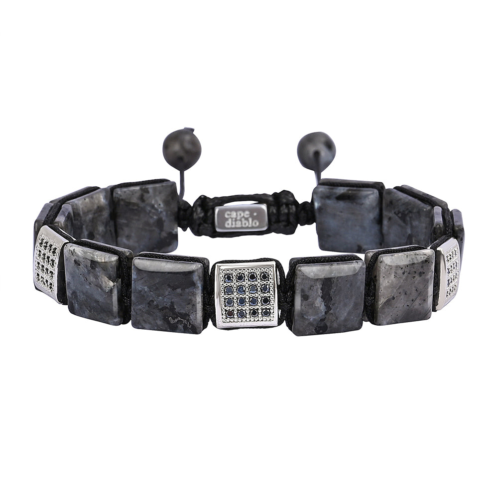 Herren Armband aus schwarzem Labradorit