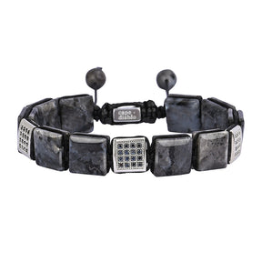 Herren Armband aus schwarzem Labradorit