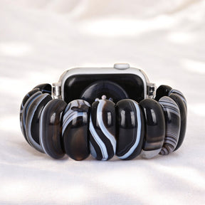 Silver Ember Stretch Apple Watch Armband