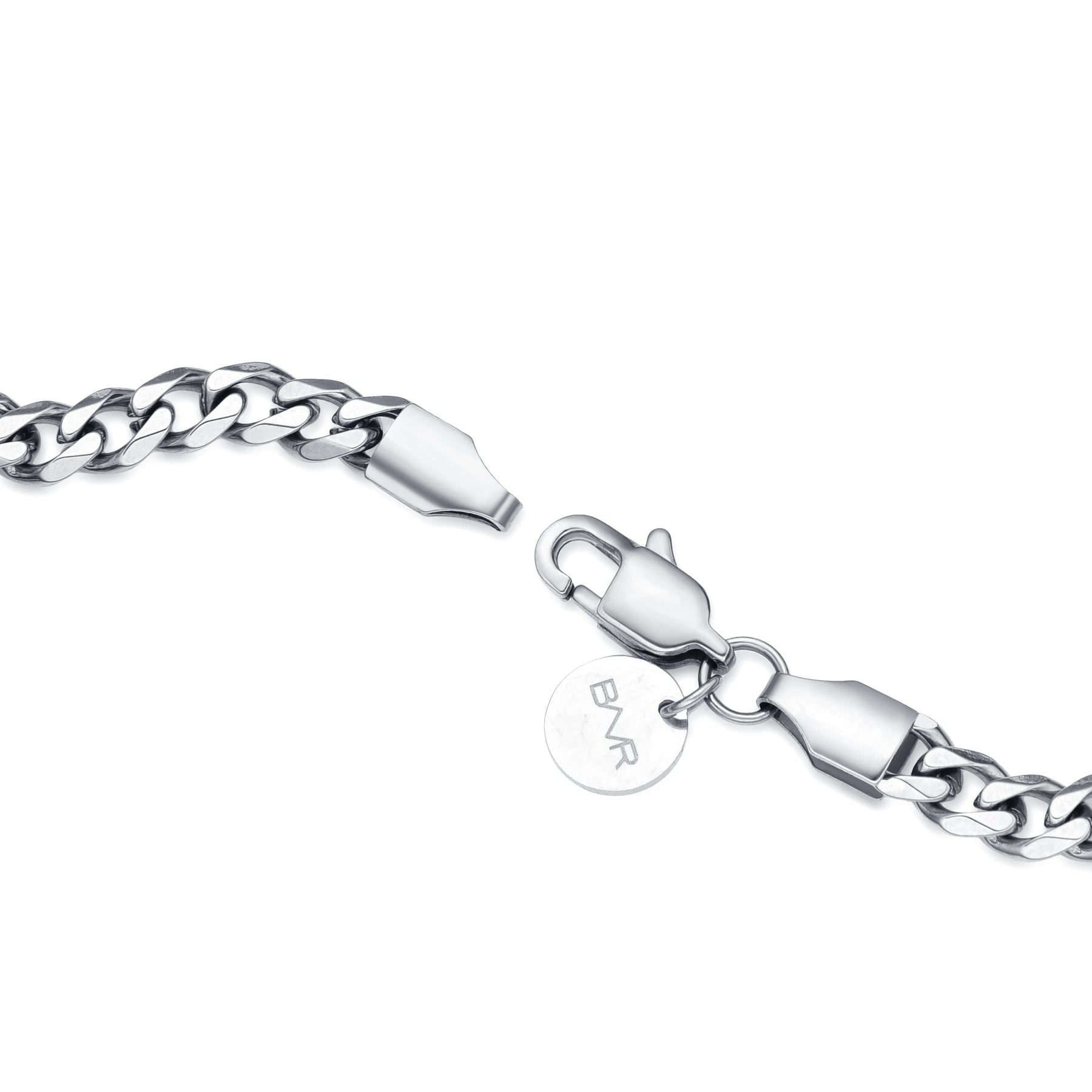 Bracelet cubain (argent) 5 mm