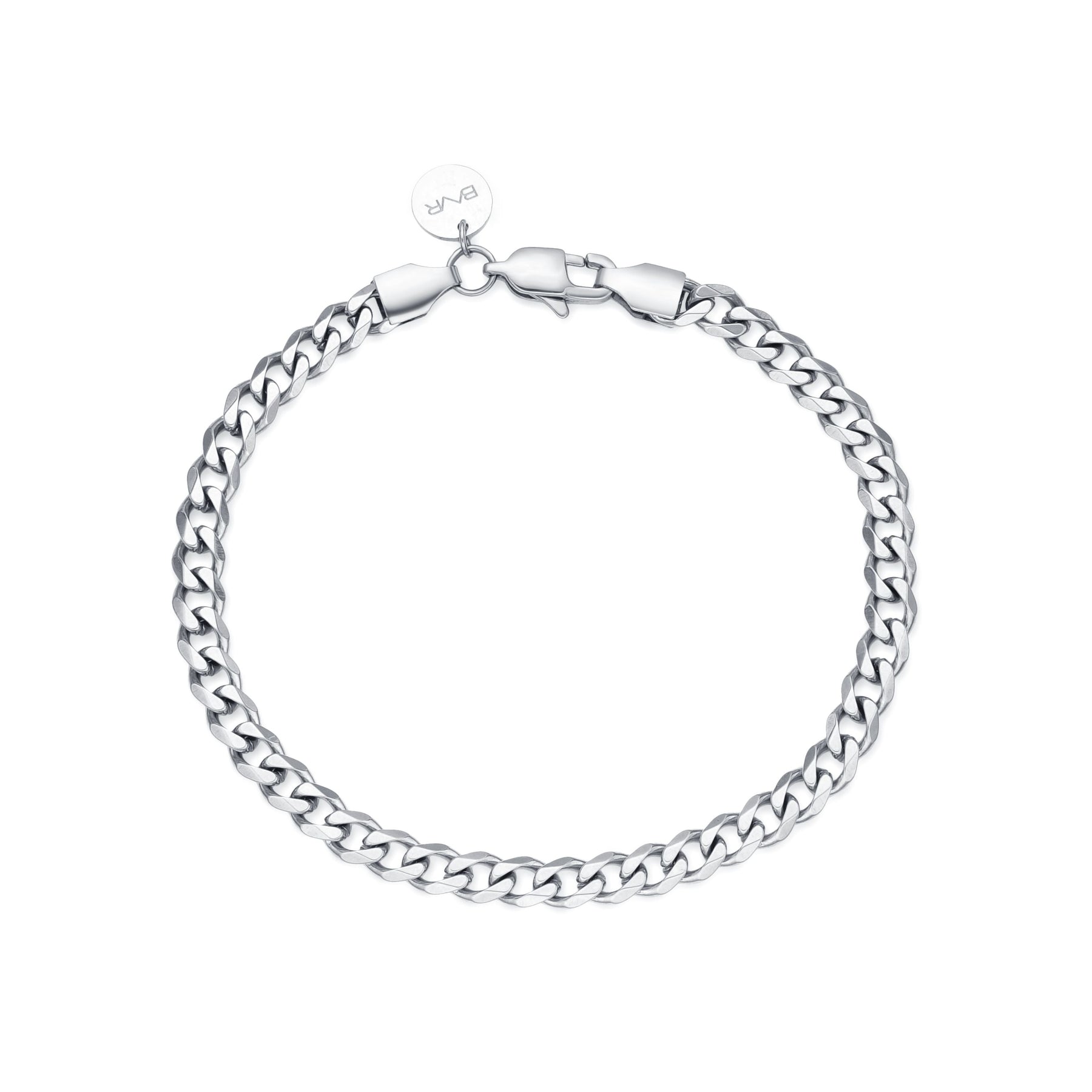 Bracelet cubain (argent) 5 mm