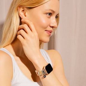 Stretch-Armband Apple Watch mit Amazonit-Erde