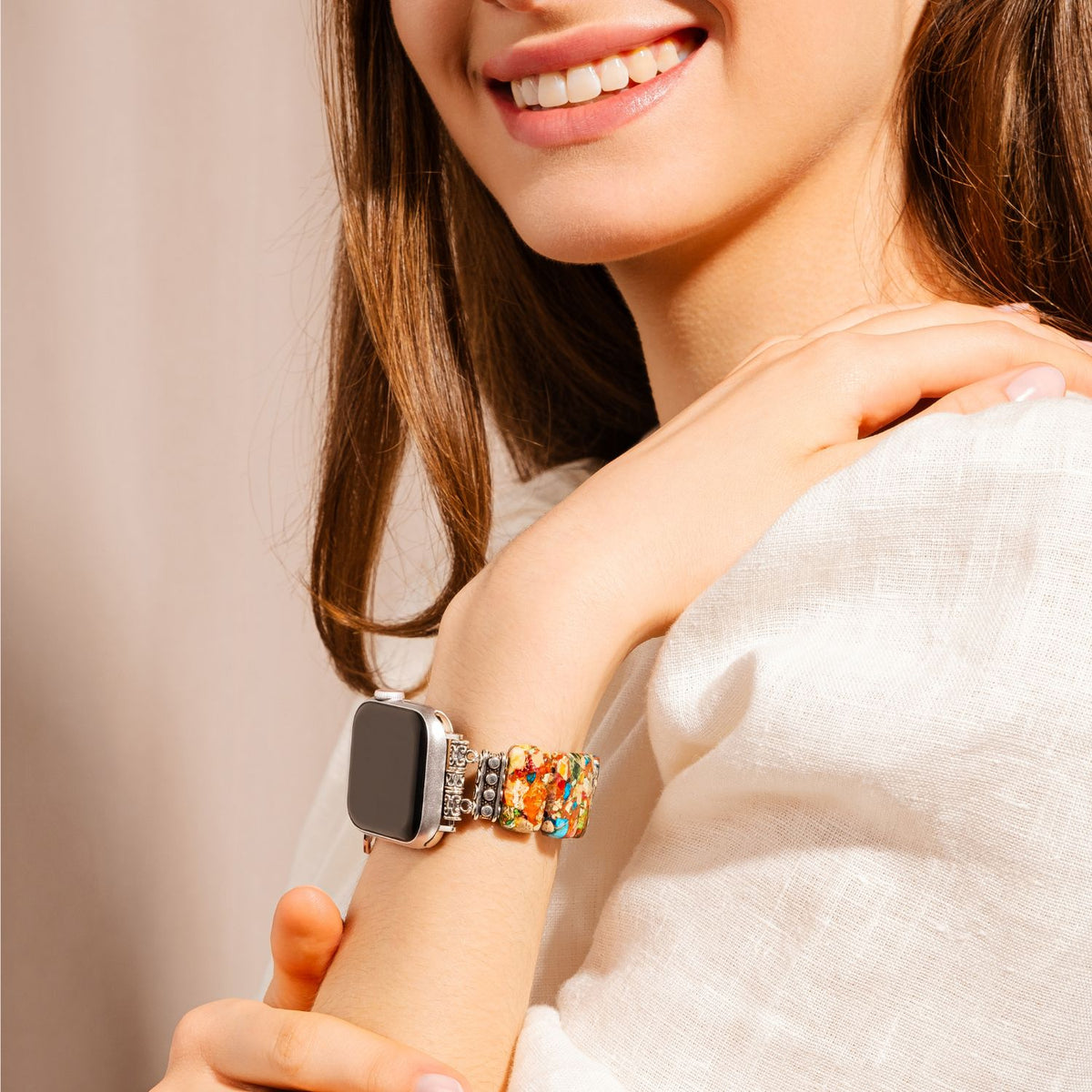 Bracelet Chic Flower Stretch pour Apple Watch