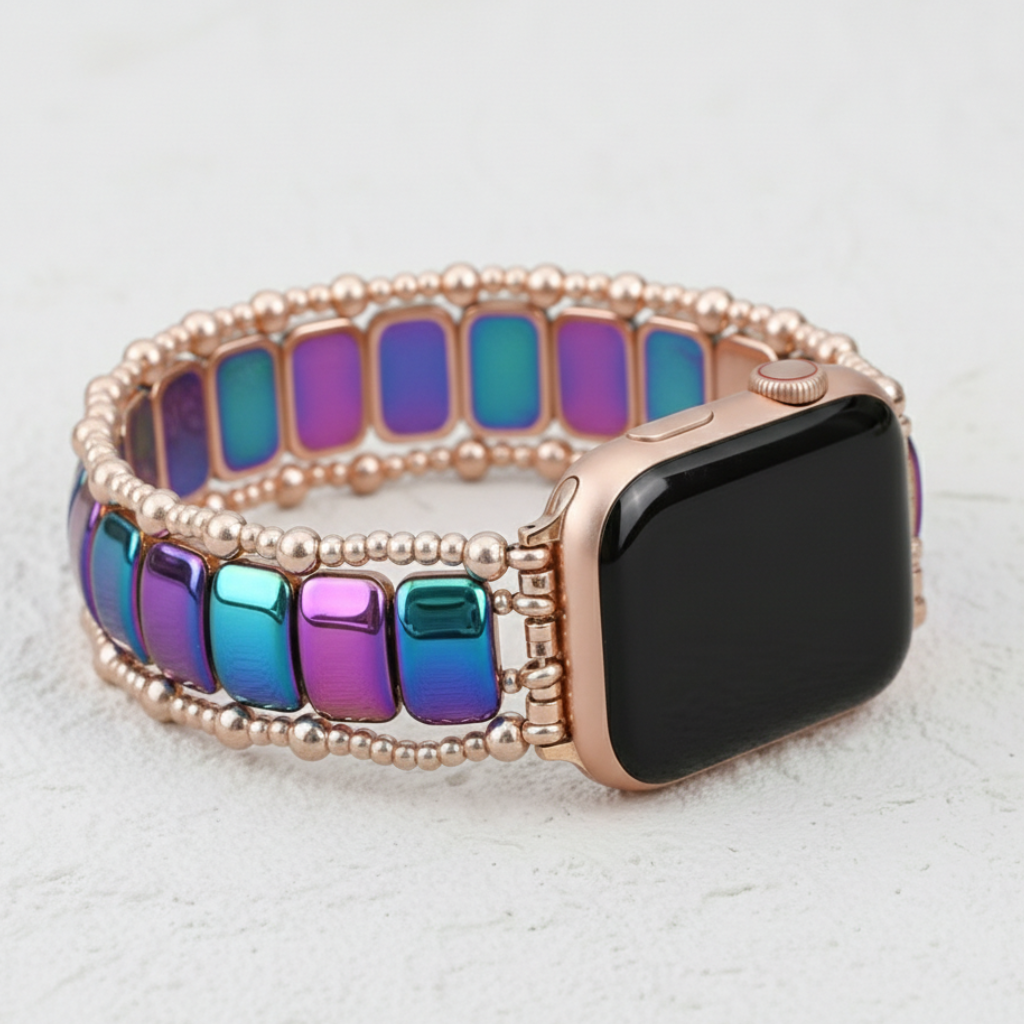 Rosige Euphorie Dehnbares Apple Watch Armband