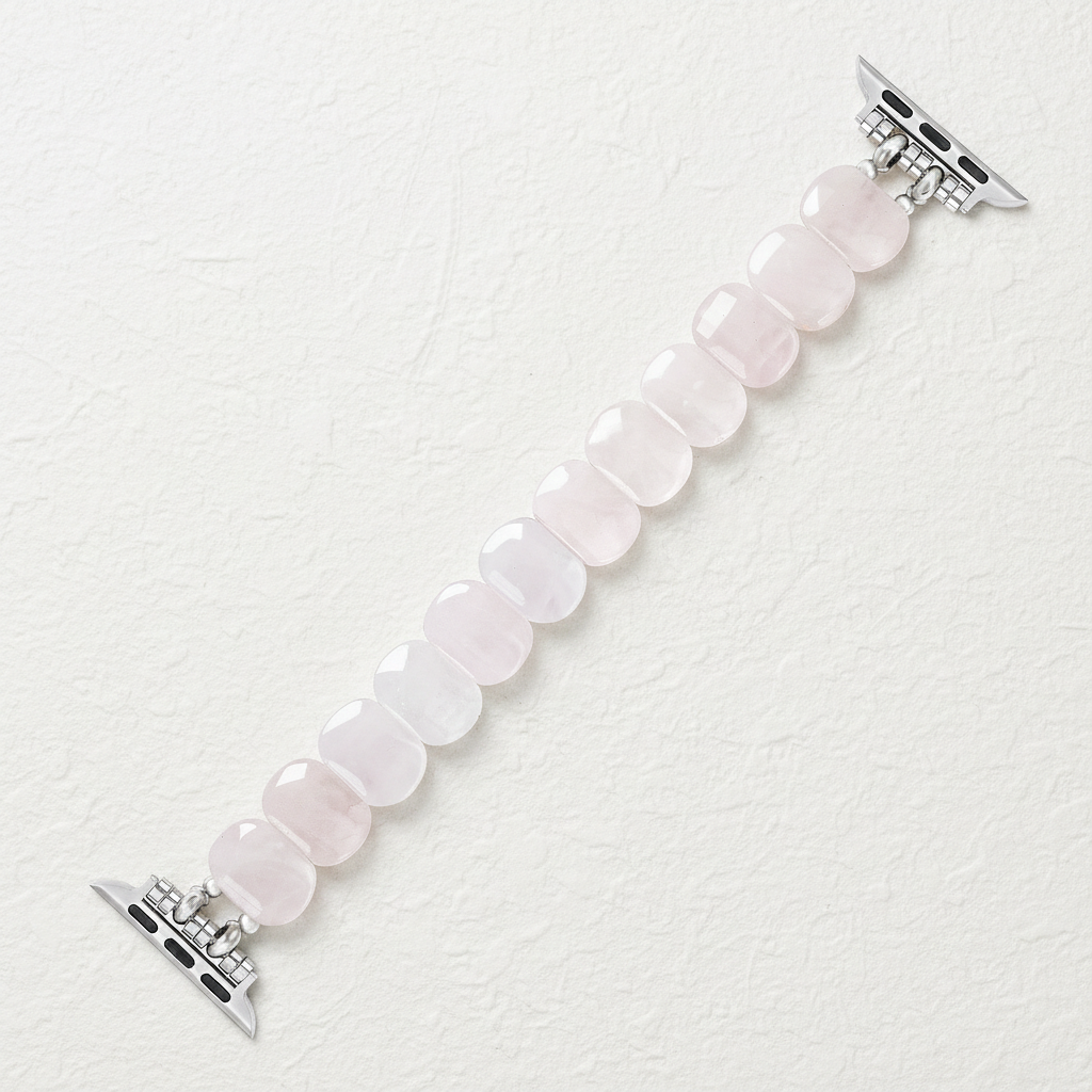 Bracelet extensible en quartz rose doux pour Apple Watch