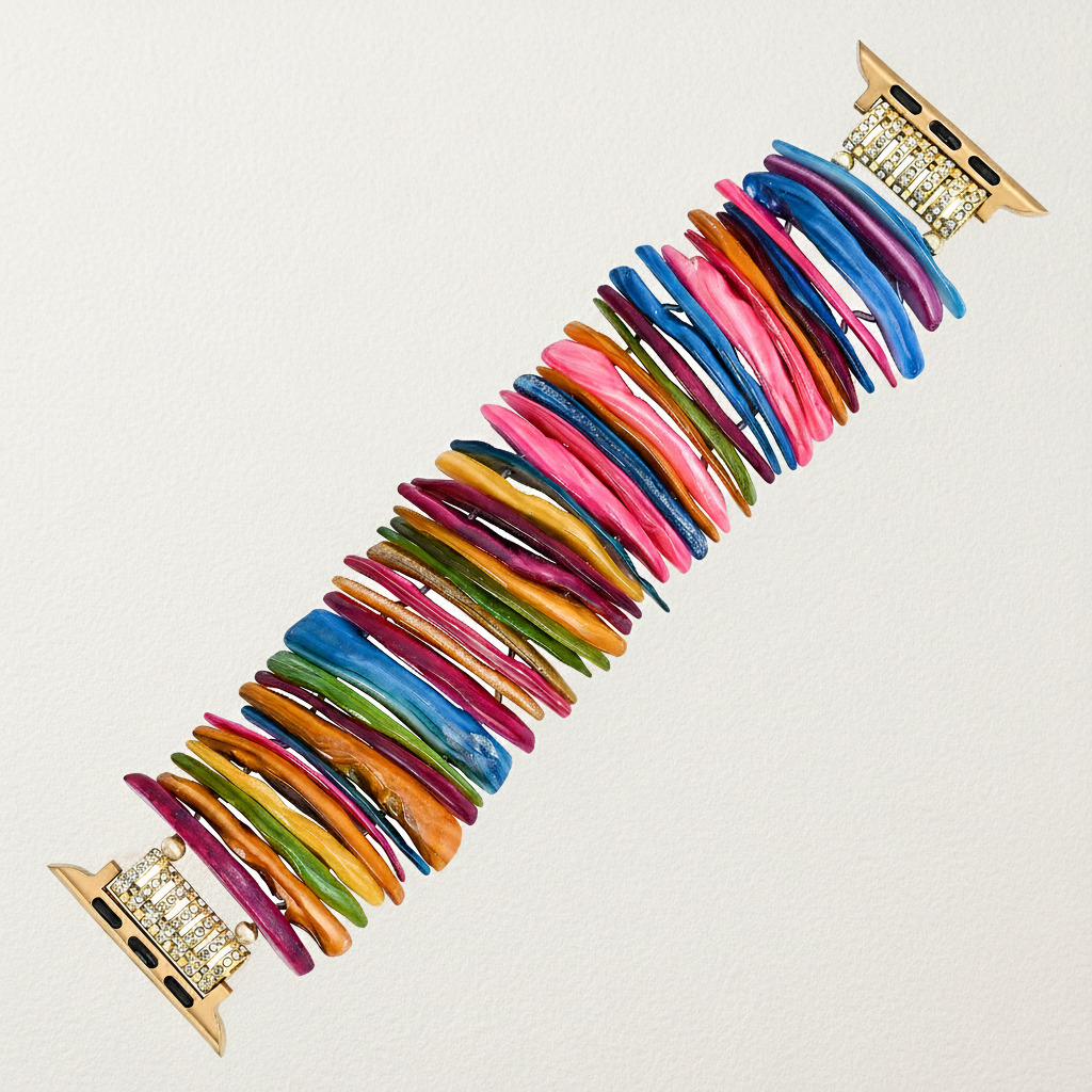 Goldfarbener Dopamin-Schale dehnbarer Apple Watch Armband