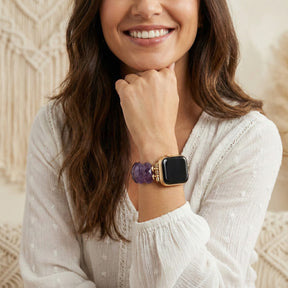 Heilender Amethyst Schutz Stretch Apple Watch Armband