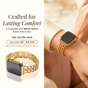 Bracelet Apple Watch de luxe courbe or