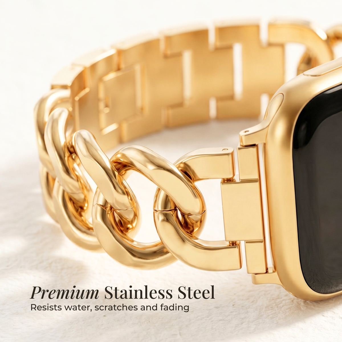 Goldenes gewebtes Luxusarmband für Apple Watch