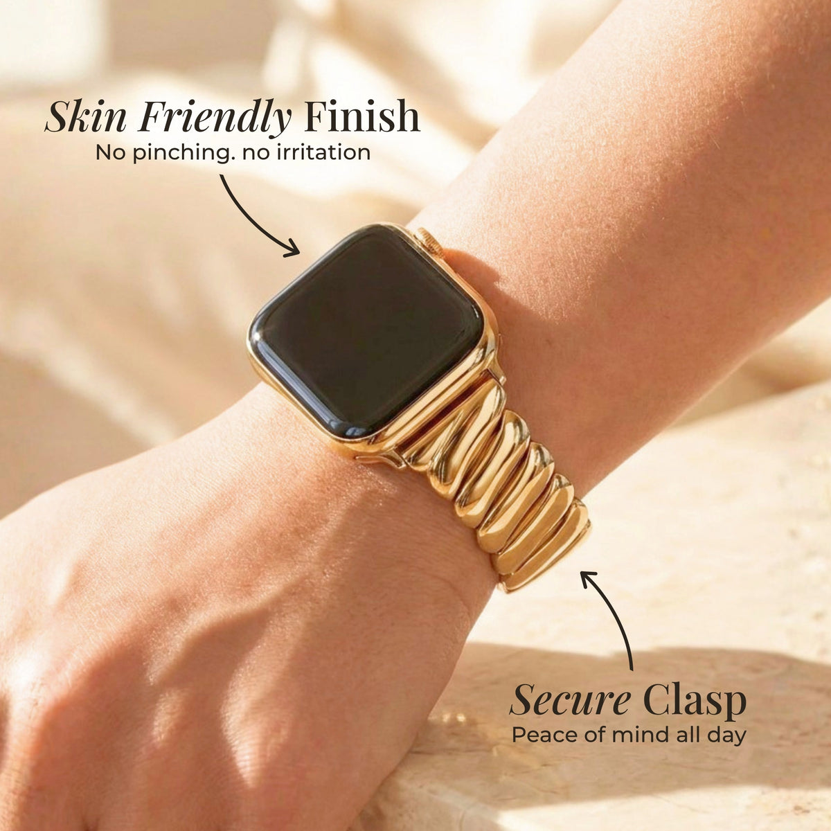 Goldener Glamour Luxus Apple Watch Armband
