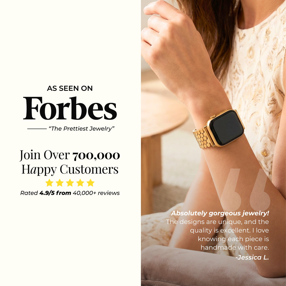 Goldener Glamour Luxus Apple Watch Armband