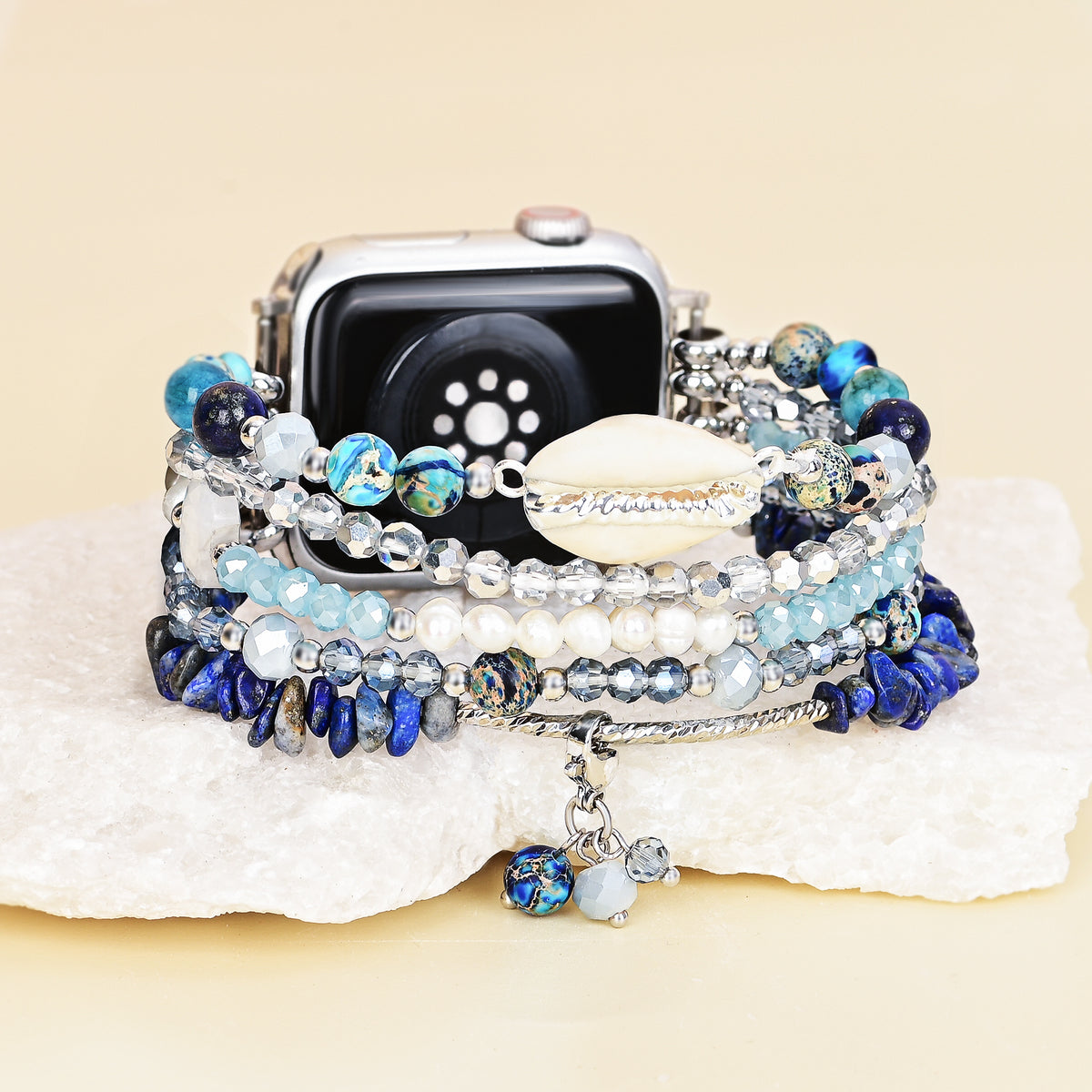 Intensives Jasper Glimmer Stretch Apple Watch Armband