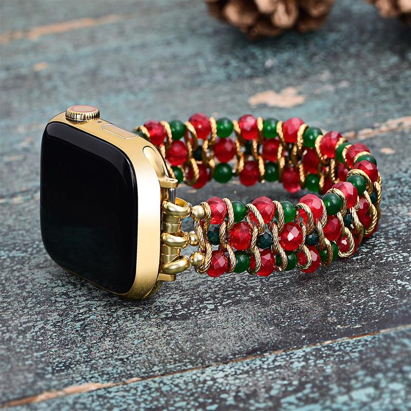 Bracelet extensible Apple Watch avec charme de Noël