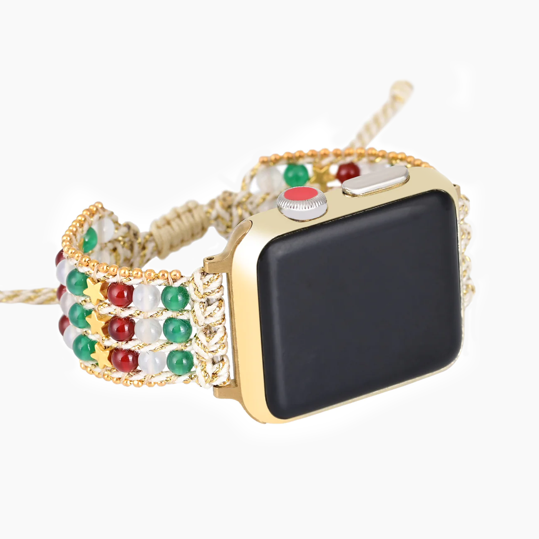 Weihnachtliches Sternenstaub-Apple-Watch-Armband