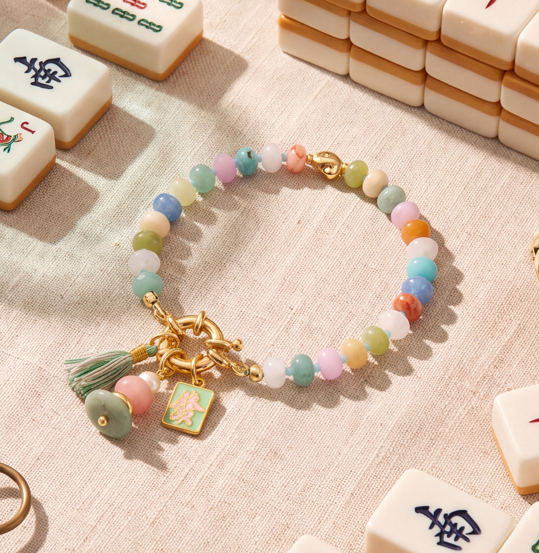 Glücks-Mahjong-Fortune-Armband
