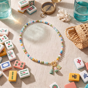Collier porte-bonheur de mahjong
