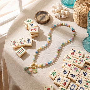 Collier porte-bonheur de mahjong