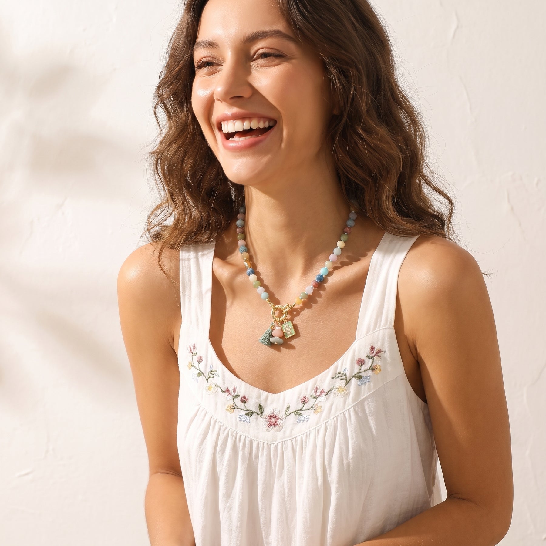 Collier porte-bonheur de mahjong