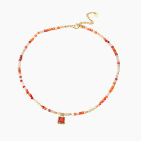 Collier ras du cou en cristal Scarlet Sunrise