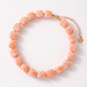 Collier à perles carrées épaisses Océan