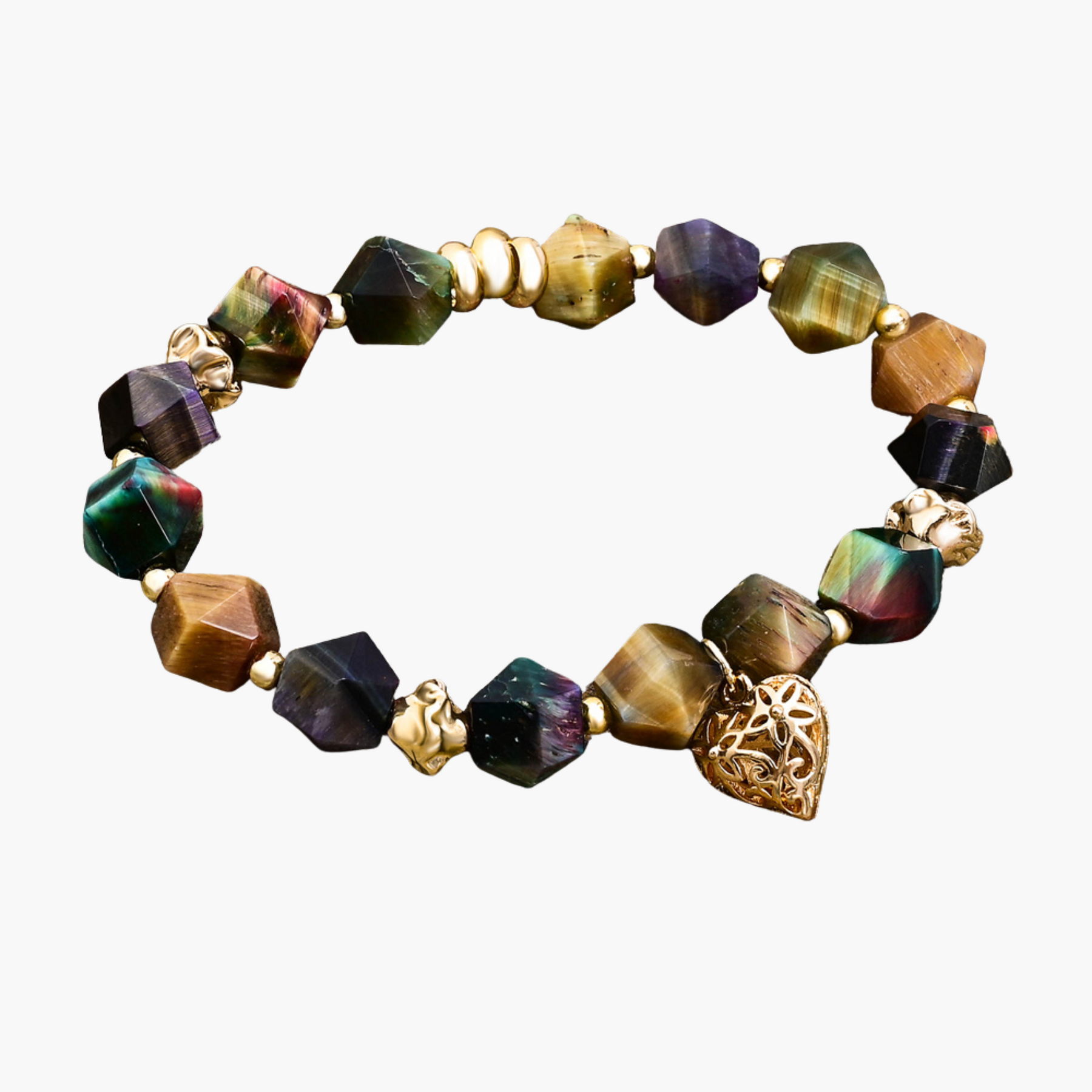 Bracelet de charme d'amour en pierre de lune