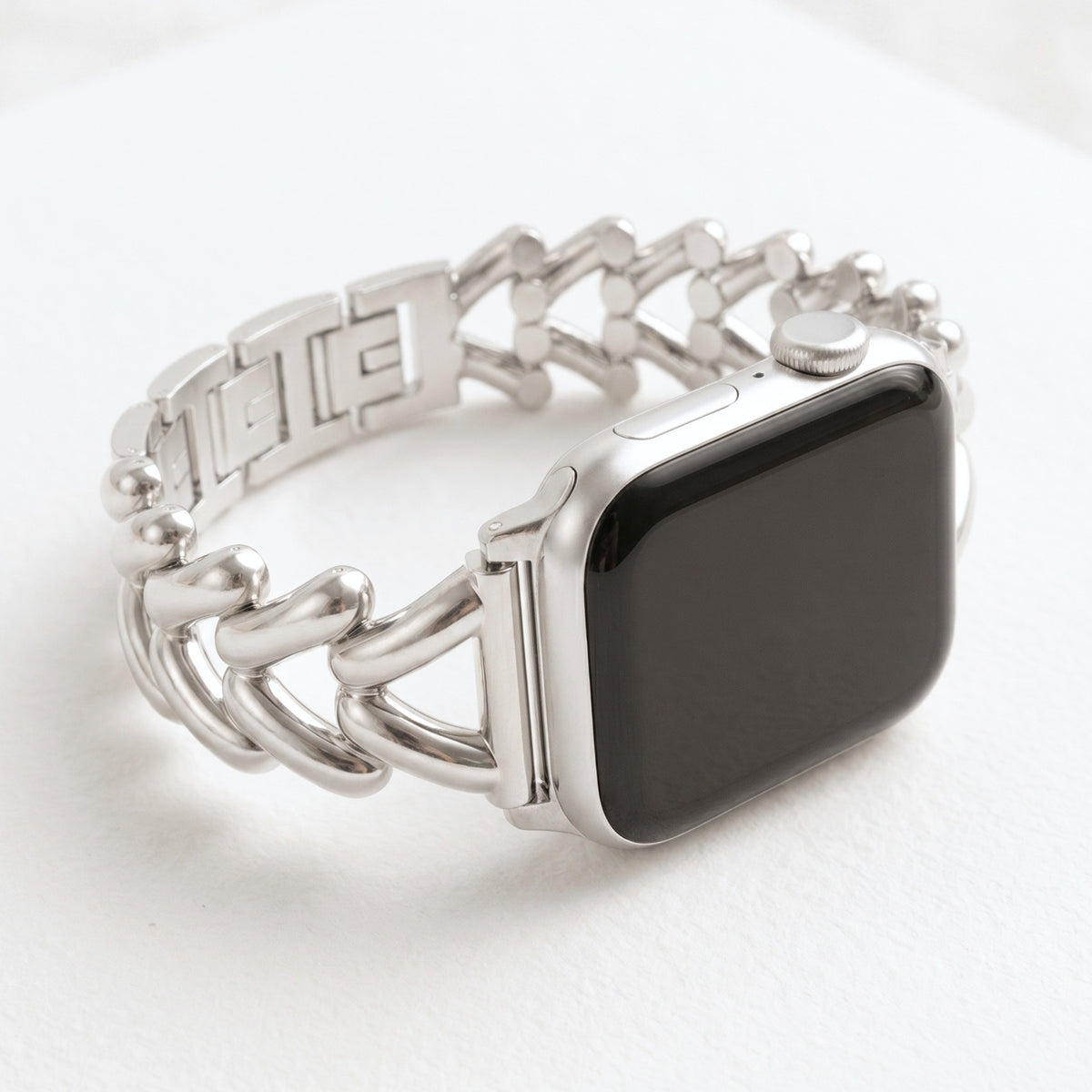 Platin Geflochtenes Luxusarmband für Apple Watch