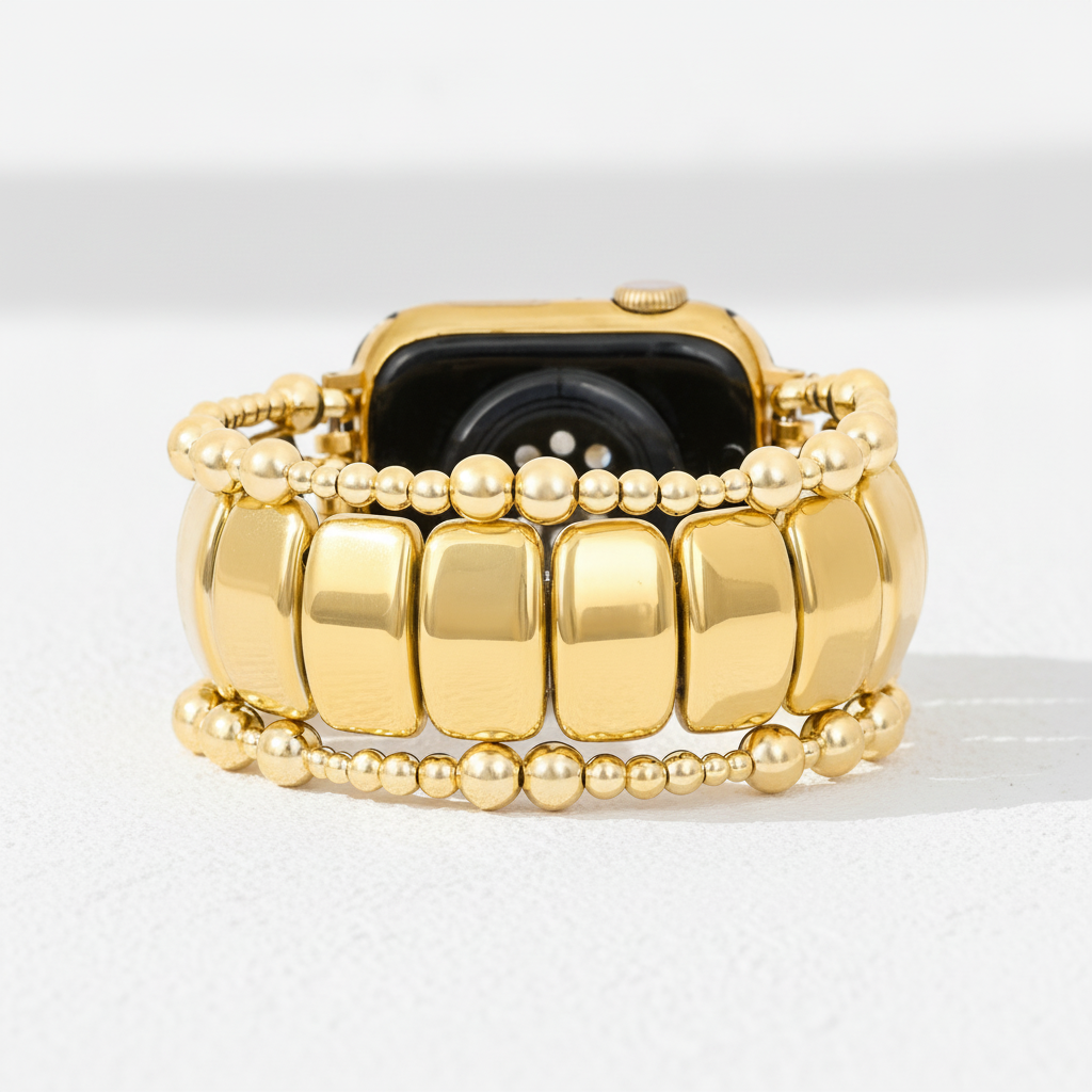 Gold Noir Stretch Armband für Apple Watch