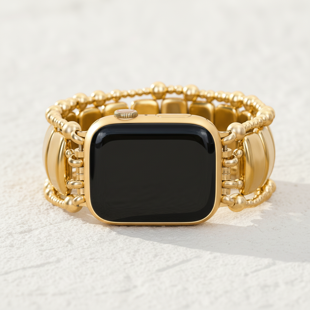 Gold Noir Stretch Armband für Apple Watch