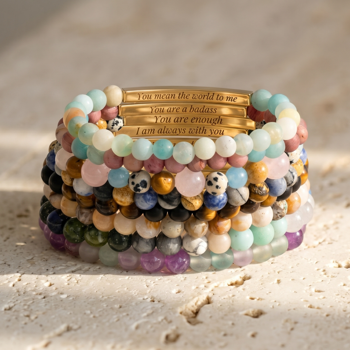 Geheimnachrichten-Stein Bracelets