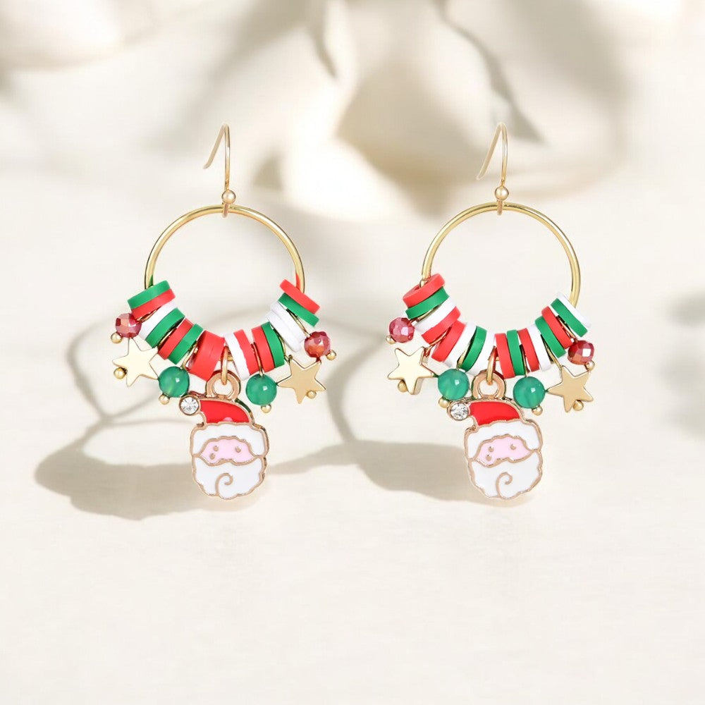 Boucles d'oreilles pendantes Orbite Stellaire du Père Noël