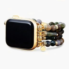 Stretch-Armband Apple Watch im Vintage-Achat-Design