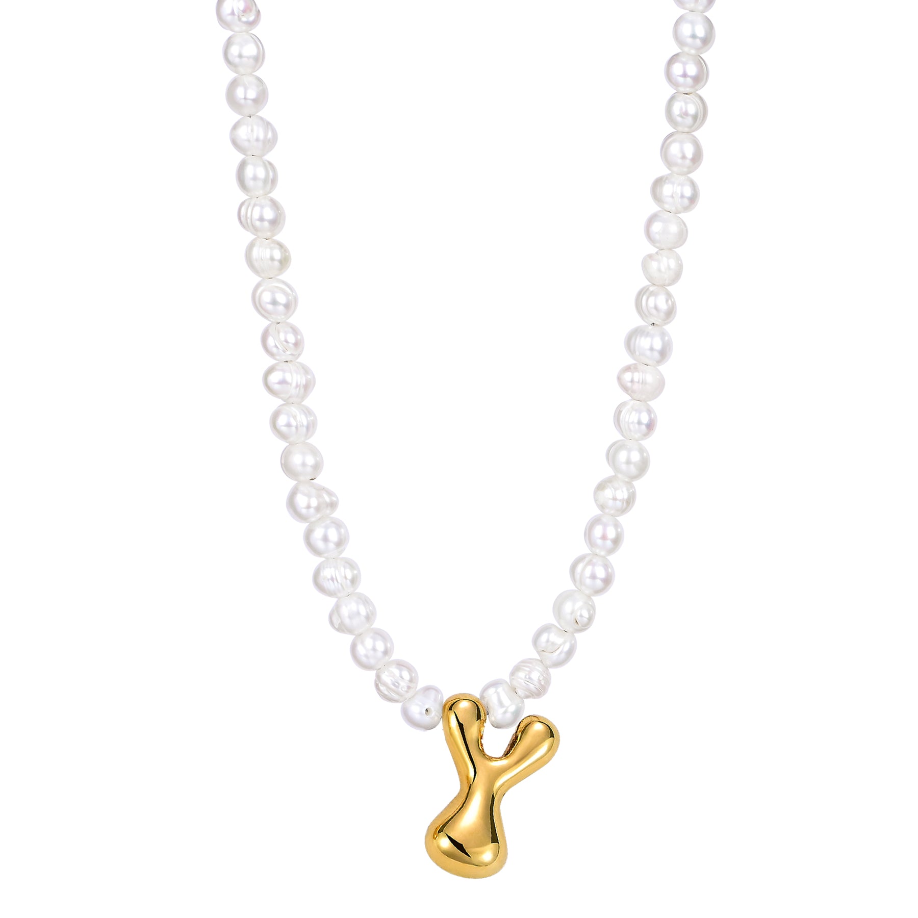 Collier Initial en Perles Bulles