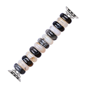 Bracelet extensible en agate gelée obsidienne pour Apple Watch