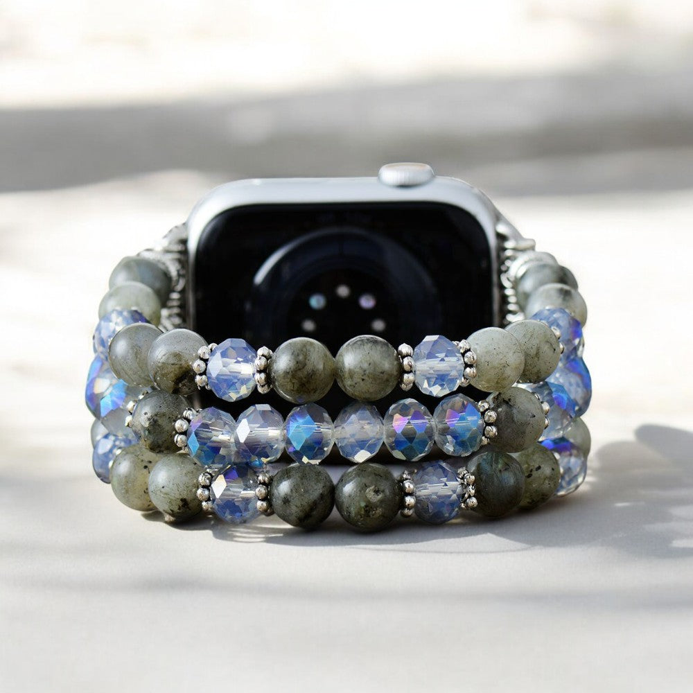 Bracelet extensible en cristal d'agate pour Apple Watch