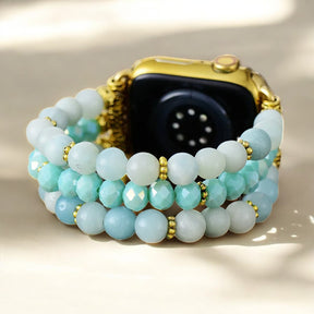 Bracelet extensible Amazonite Bliss pour Apple Watch