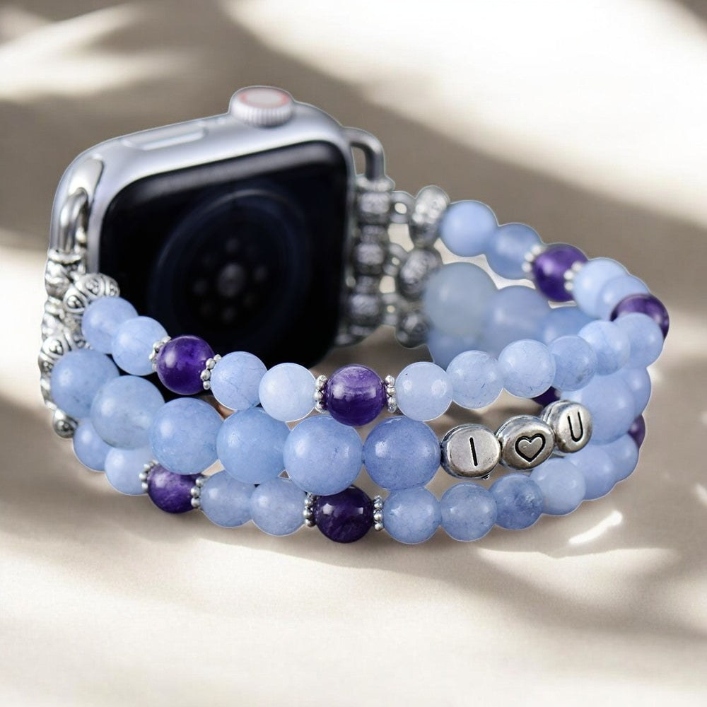 Bracelet extensible Aquamarine Love Apple Watch