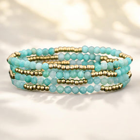 Ensemble de Bracelets en Amazonite Lumineuse