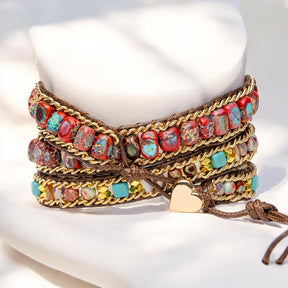 Bracelet Apple Watch en jaspe Cherry Emperor