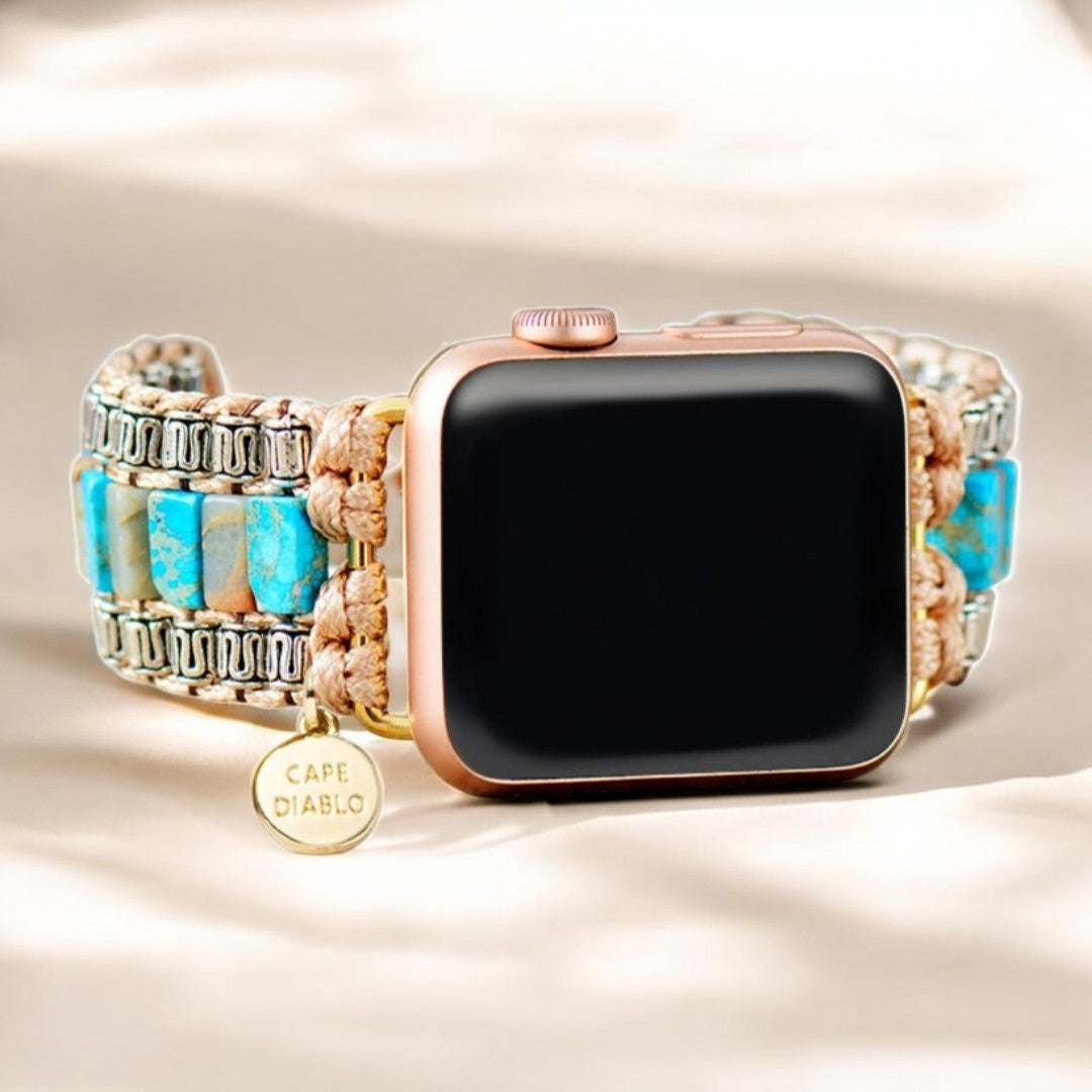 Bracelet Apple Watch Divin Ivoire Turquoise
