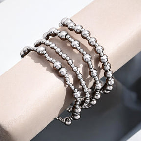 Ensemble de Bracelets Platine Discret