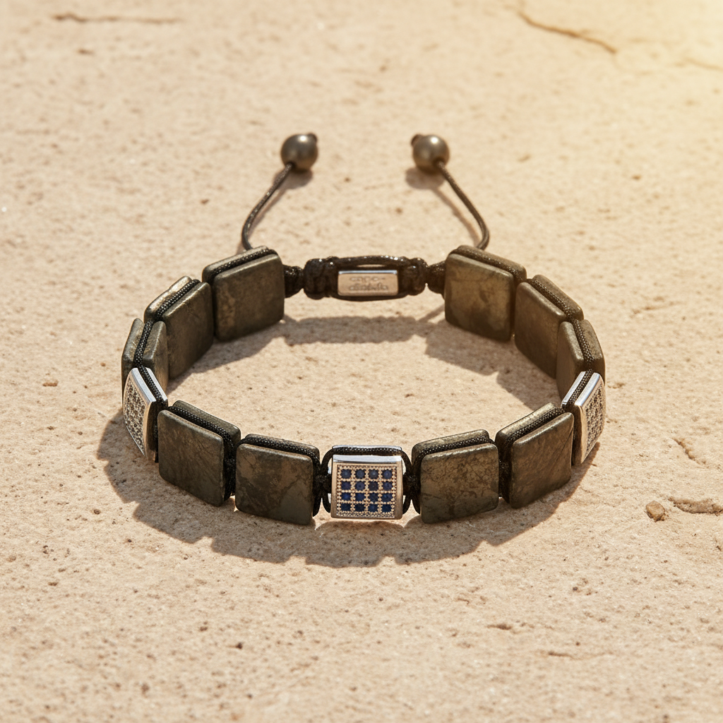 Bracelet en pyrite pour homme
