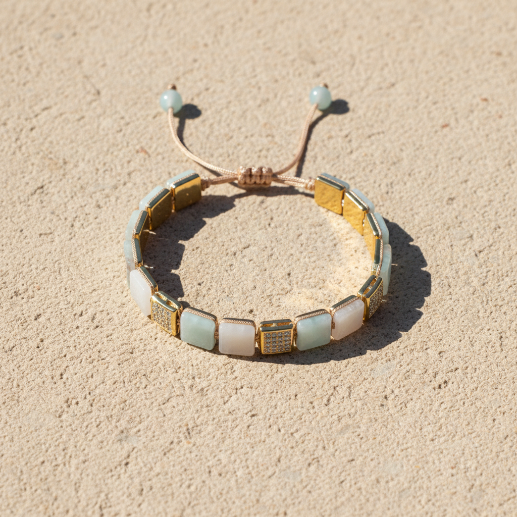 Herren Amazonit Armband