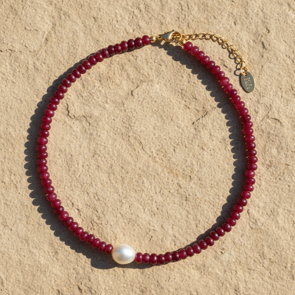 Jade Perlen Harmonie Halskette