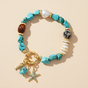 Bracelet charm marée turquoise