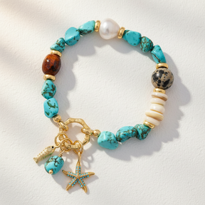 Bracelet charm marée turquoise