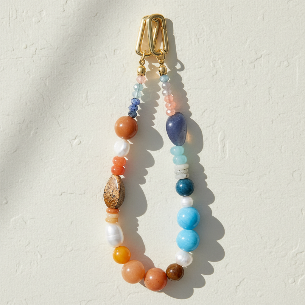 Blauer Aventurin Harmonie Taschenanhänger